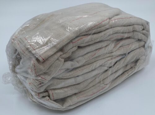 22 oz. Hot Mill Glove, Double Palm White Burlap, Size 9-packaged